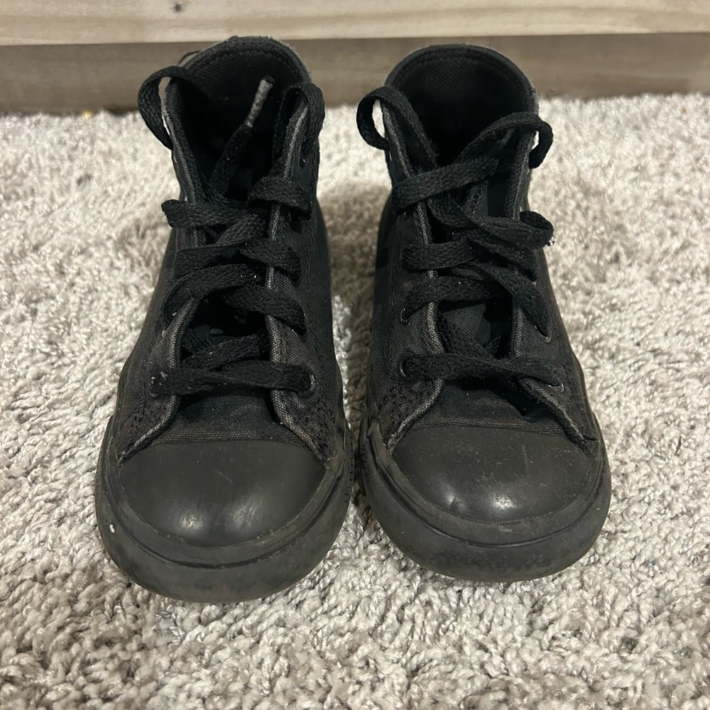 Classic Black toddler converse high tops